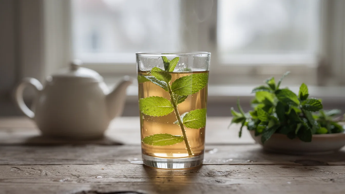 Drink warm water met munt: De frisse start die je darmen nu nodig hebben.