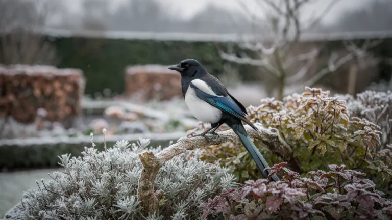 Zie je een Ekster die alleen is? Een waarschuwing voor je wintertuin.