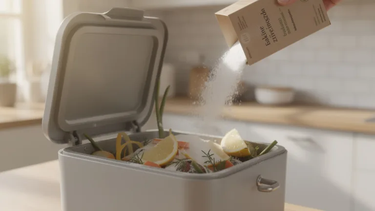 Zuiveringszout in de prullenbak: De hack voor een fris huis na het diner.